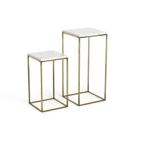 Комплект из 2 подставок с Мраморной столешницей Mahaut комплект из 2 белый AM.PM  фото, kupilegko.ru